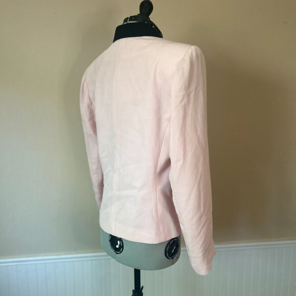 Kasper for ASL Pink Double Breasted Short Blazer | Vintage 80s | Size 10 - Picture 4 of 8